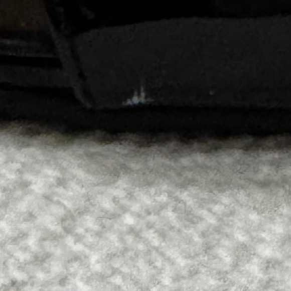 Prada Black Patent Open Toe Wedge Sandals, size 36.5 - Picture 7 of 7